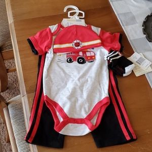4 piece little firefighter set